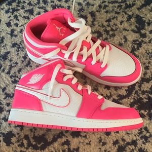 Pink nike air jordan’s